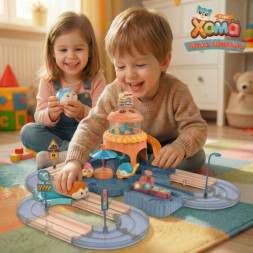 Игровой набор Fenfa "Город хомяков" Синее Кафе в гостях у Хомы (2 хомяка, свет, звук) - 1619C